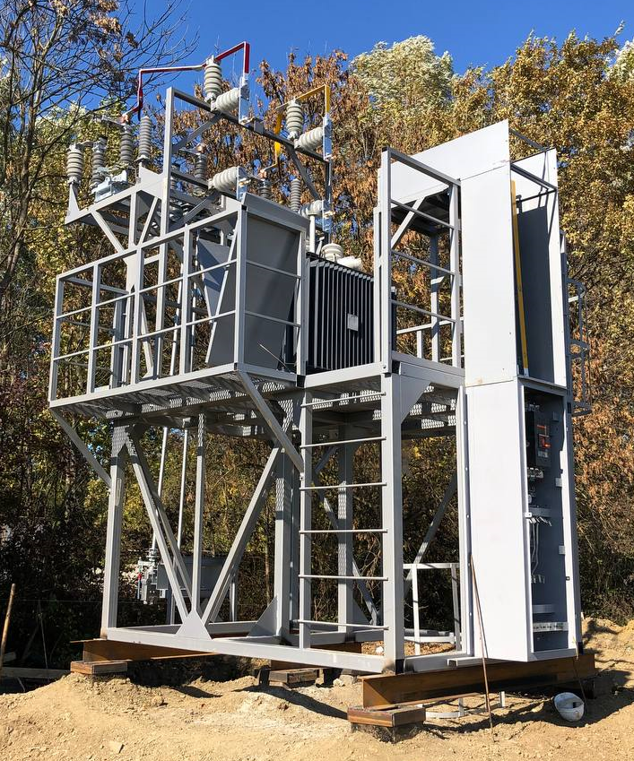 Комплектная трансформаторная подстанция шкафного типа железнодорожная (КТПж)