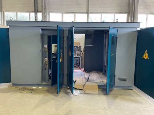 Киосковая комплектная трансформаторная подстанция в металлическом корпусе (КТПН, КТПП) 